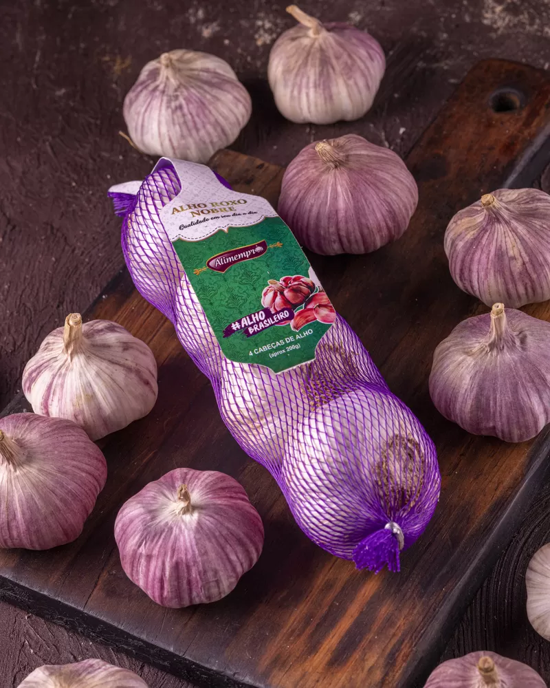 Alho Roxo Nobre In Natura - Alimempro