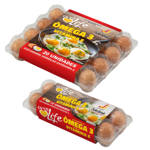 Ovos Life: Ômega 3 e Vintamina E - Bandeja com 20 - São José