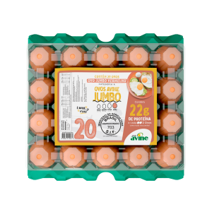 Ovos Galinha Jumbo Vermelho com 20 Plastificado Avine