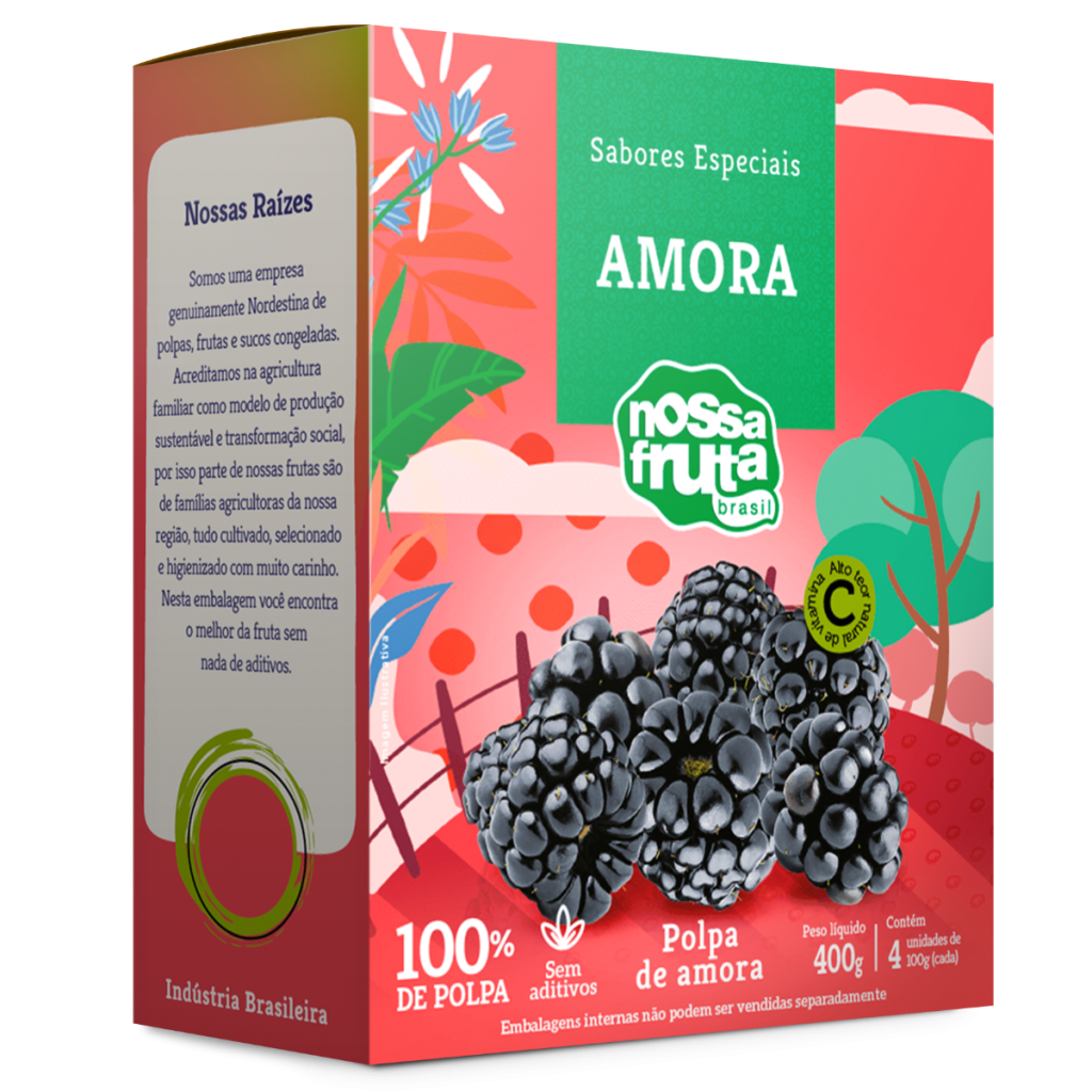 Polpa de Amora - Nossa Fruta