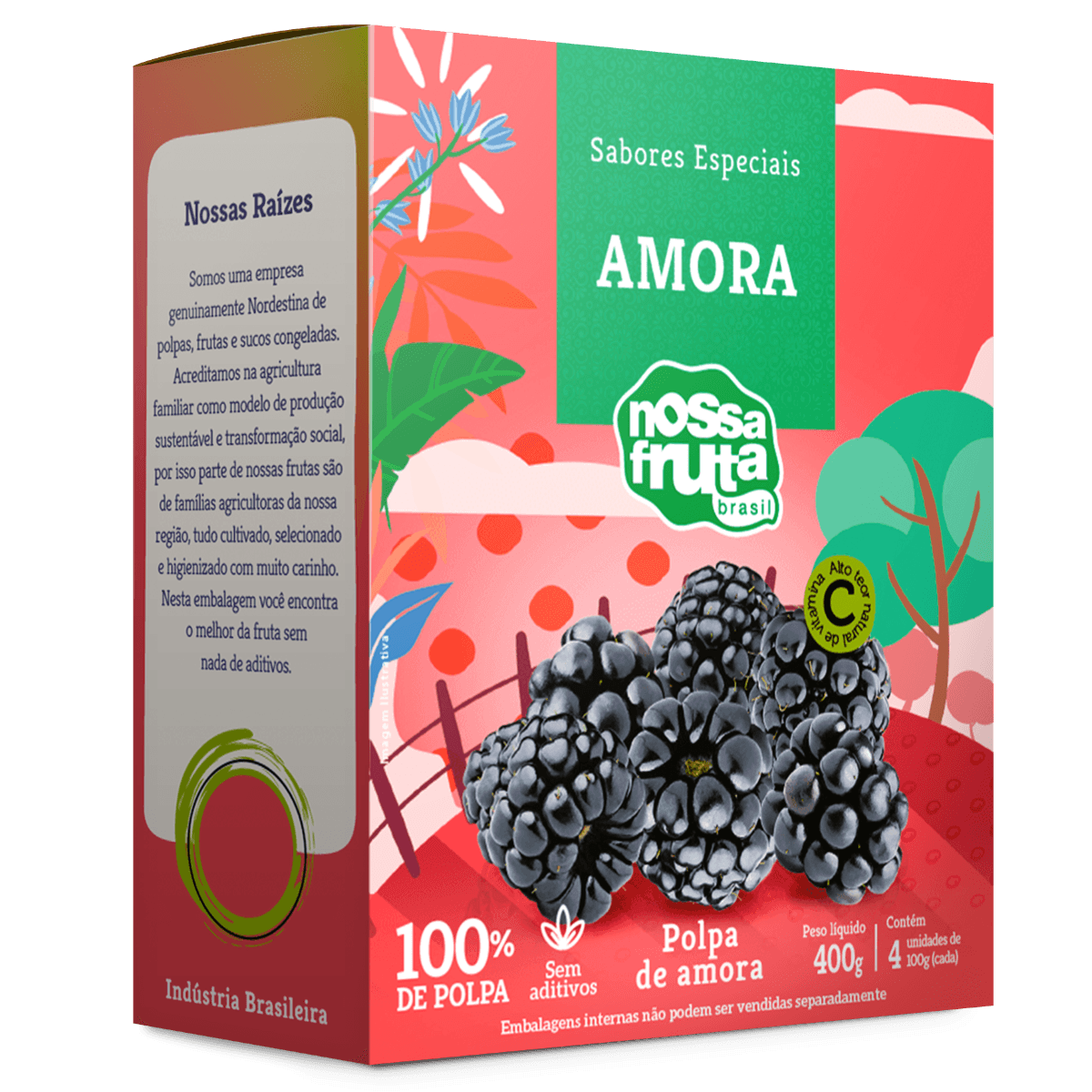 Polpa de Amora - Nossa Fruta