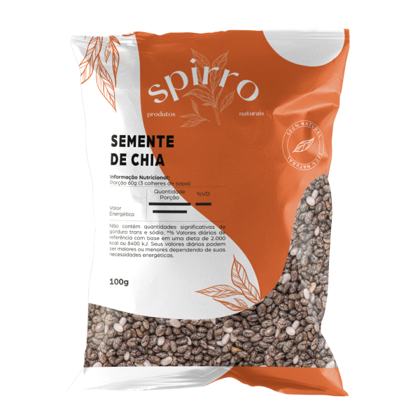 Semente de Chia 100g - Spirro Prdutos Naturais