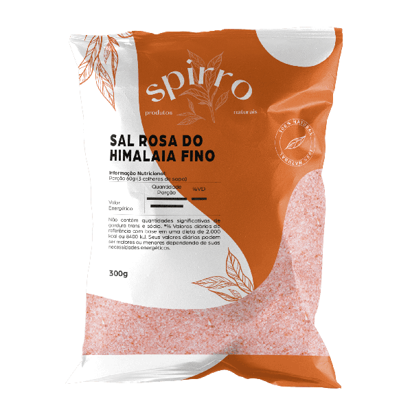Sal Rosa do Himalaia Fino 300g - Spirro Produtos Naturais