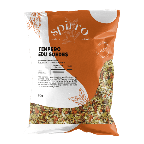 Tempero Edu Guedes 50g - Spirro Produtos Naturais